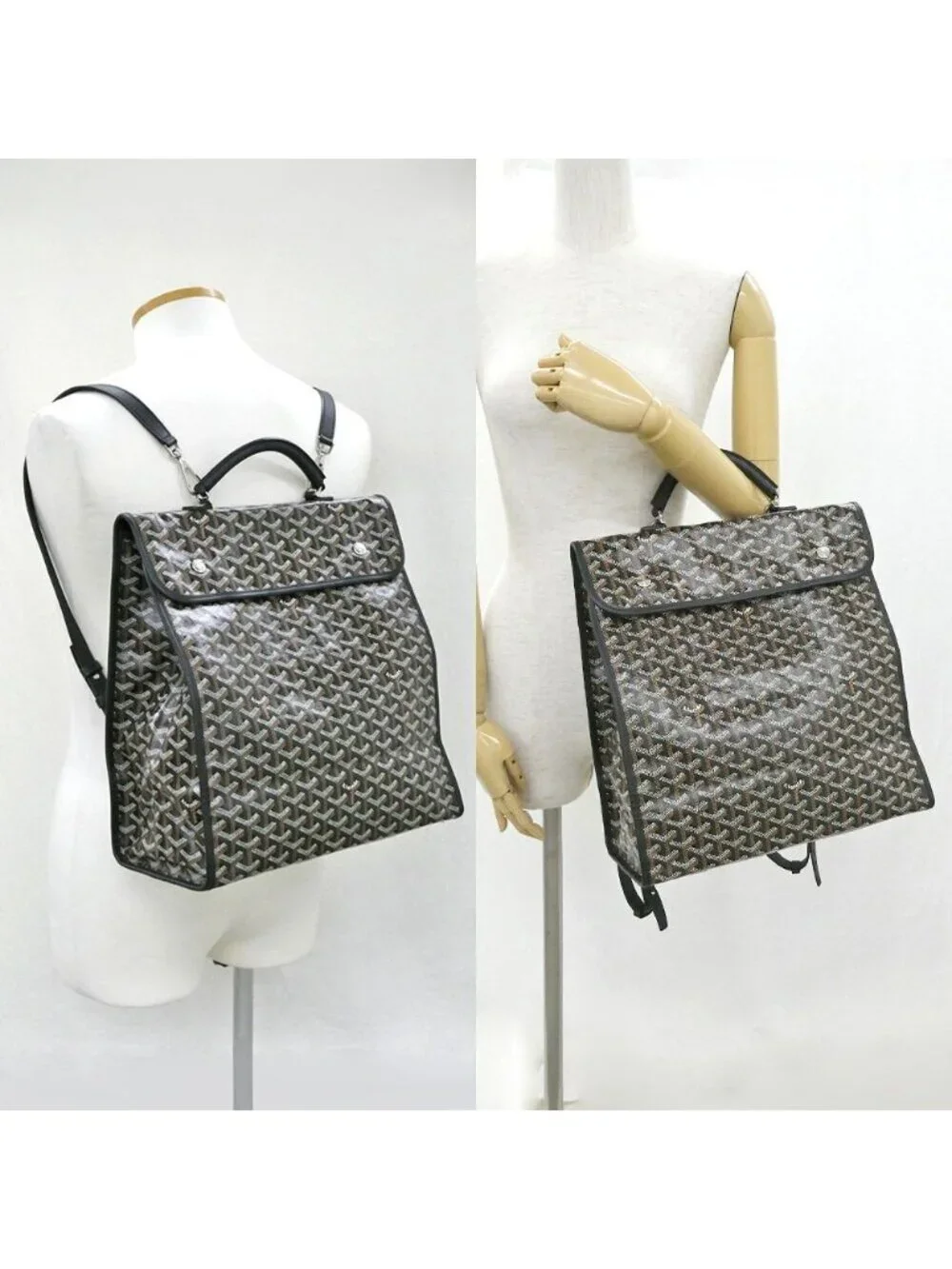 Goyard Saint Leger Backpack Handbag 2-Way Black